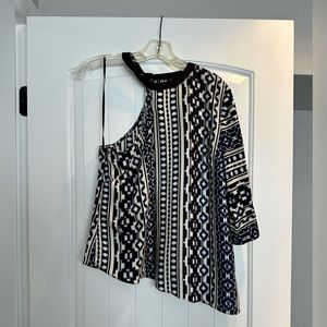 One shoulder asymmetrical top